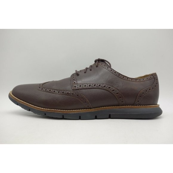 Cole Haan Grand OS Brown Leather Wingtip Lace Up Oxfords Shoes Men\'s 12 M